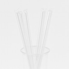 1.2x28cm 투명 버블티 빨대 굵은빨대 일자컷 개별포장 100개, 1개, 100개입