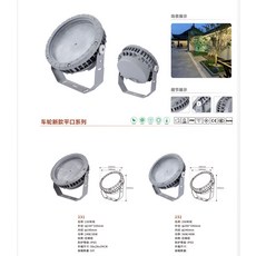 車輪新款平口系列 戶外投射燈, 灰
