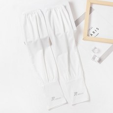 ANQIXI AX07 남성용 여름 루즈한 아이스 실크 슬리브 야외 사이클링 야외 스포츠 아이스 슬리브 자외선 차단 냉각 팔 슬리브 팔 슬리브, White, R logo, 1개