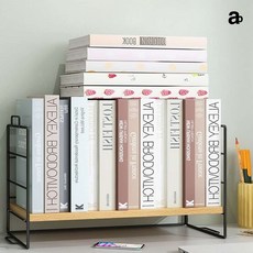 테이블 미니 책상 데스크 정리 책꽂이 북 블랙 우드 선반 1단 튼튼한선반, 화이트+화이트 선반/1단