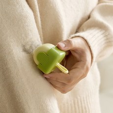 이지몰 초미니 휴대용 먼지제거기 머리카락 옷 먼지떨이, 그린, 1개