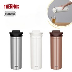 써모스 스테인리스 보온병 차망 포함 1L TTD-1000, 1개, 스테인리스 스틸 블랙, 1000ml