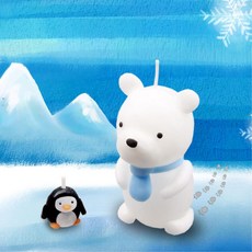 유치원 미술프로그램 교재 양초점토 북극곰 펭귄 양초 만들기 5개세트 미술교육 키움터