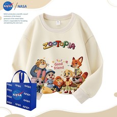NASA 瘋狂動物城卡通印花衛衣