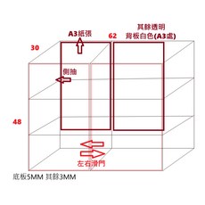 壓克力盒 壓克力櫃 (各式壓克力製品皆有製作 歡迎詢問) 模型展示盒 防塵盒 客製化, 1個
