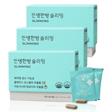 인생한방 슬리밍 체지방 뱃살 다이어트 보조제, 56정, 3개