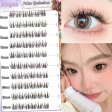 아토포스 노글루 속눈썹 포인트 아이돌 속눈썹 10-12mm, 1개, 블랙