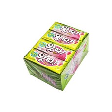 롯데 왓따껌 복숭아 1곽(23gX16개) 롯데껌껌풍선껌