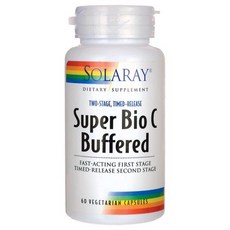 Solaray Super BioC緩釋維他命C素食膠囊, 60顆, 1罐