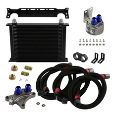 28 열 오일 쿨러 및 오일 필터 샌드위치 플레이트 어댑터 키트 닛산 S13 S14 S15 SR20DET 2L 89-02 용, 02 Black