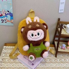 Labubu 毛絨公仔背包, 檸檬黃:1個, 1個