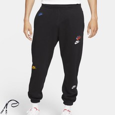 NIKE 刺繡鬆緊帶運動長褲 黑色+PG掛繩