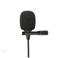 핀마이크 윈드스크린 스펀지 커버 교체용 녹음 방송 유튜브 바람소리 차단, 1개