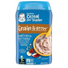 거버 그레인 앤 그로우 바나나 애플 스트로베리 Gerber Baby Cereal Hearty Bits Multigrain Cere, -, 227g, 1개