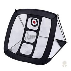 실내 골프 타겟 연습망 스윙 향상 훈련용 접이식 그물망 홈트레이닝 퍼팅 숏게임, 1개, LW골프 어프로치네트(블랙)+골프매트+실내골프공10개