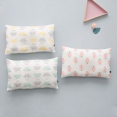 이중직 거즈베개 신생아 두상 아기베개, 옐로우