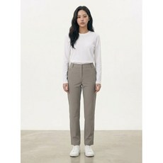 올리비아하슬러 카키 지퍼포켓 뒷밴딩 일자핏 팬츠 OHBMPT901