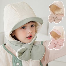 IAMBEBE 兒童芙莉莉鋪棉保暖帽圍巾