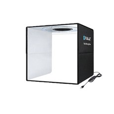 PULUZ 胖牛 40cm 環形燈攝影棚 - 10段調光 三種色溫 折疊便攜 6張雙色背景紙 USB供電, 1個, 胖牛 環形燈攝影棚-40cm