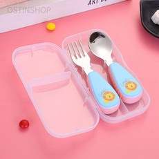 오스틴샵 유아용 수저 포크 세트 (큐티) 어린이집수저세트