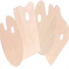 우드 파레트 초등미술팔레트 어린이미술팔레트 수채화파레트 미술파레트, 1개, 원형 - 소