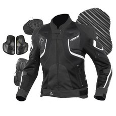 柏霖總代理 KOMINE JK143 夏季防摔衣 競賽款外套 全網眼 7件式護具 透氣防摔衣 JK-143, 黑,S, 1個