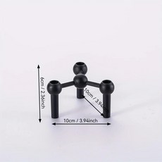 나선 분자 모형 금속 캔들 홀더 양초 삼면 안 과학 테마, 1개