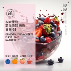 Xinto Coffee 衣索比亞 耶加雪菲 初戀 日曬咖啡豆, 1個, 1/4磅
