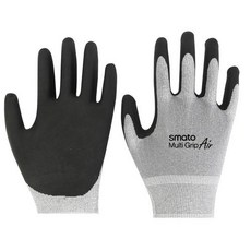 SMATO NBR폼코팅장갑 멀티그립 에어 회색(S) 택배 작업, 10개