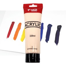 [티티경인] 대용량 아크릴 물감 220ml 낱색, 살구색(2)