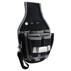 極光商城帆布工具包木工腰包小號黑色牛津布電工五金工具腰掛工包, 1個