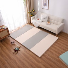 4CM 嬰兒爬行墊 摺疊地墊 灰白