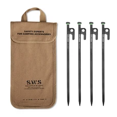 캠핑용 8팩 다용도 강철 텐트 말뚝 보관 캐노피용 캠핑 가방 야외, bla 4 pcs 1