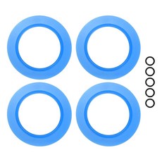 4pcs 화장실용 플러시 밸브 씰 2.76인치 ID. x4.25 OD. 실리콘 캐니스터 부품 교체 밸브가 있는 다양한 소형 링 짙은 파란색, 2.76" ID. x 4.25", Dark Blue, 4