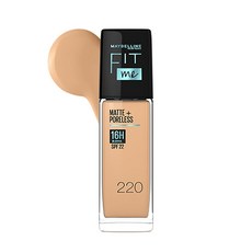 메이블린 핏 미! 매트+ 포어리스 파운데이션 30ml, 220 내추럴 베이지 SPF 22, 1개