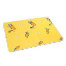 防水隔尿墊 保潔墊 可機洗 防水透氣 寶寶隔尿墊 床墊防污墊, 快樂蘿蔔, 1個, 單人床