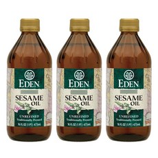 에덴푸즈 세서미 오일, 3개, 473ml