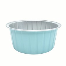 圓形鋁箔蛋撻模 烘焙模具 耐高溫 氣炸鍋, 藍色, 1個
