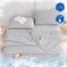 KURUA 여름 접촉냉감 아이스 부드러운 통기성 냉감이불 차렵이불