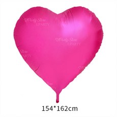 거대한 빨간 하트 모양 헬륨 풍선 결혼 생일 약혼 발렌타인 데이 장식 60 인치 대형 하트 풍선 1 개 2 개, 01 60Inch, 01 1Pc, [02] Hot Pink