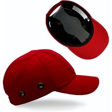 방음귀덮개 공장 소음 산업용 레드 야구 안전 보호 모자 헬멧 하드 햇 머리 캡 남녀용, 20 Packs Red, 1개