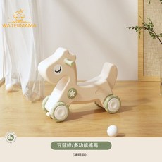 兒童大號木馬 1-6歲寶寶生日禮物 玩具搖搖馬 加大兩用帶音樂滑步車 寶寶溜溜車推車 滑行學步車 滿月周歲禮物 商檢合格, 1個, 豆蔻綠【滑行車】