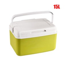 소형 하드 쿨러 박스 차량용 냉장고 보온 보냉 아이스박스 보트 파티 바베큐용, 15L color, 15L Matcha color