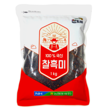 농협 [25년산 햇곡] 농협양곡 한토래 국산 찰흑미, 1kg, 1개
