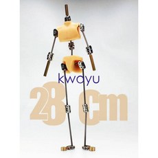 西帕動畫標準版定格動畫骨架，動畫人物金屬骨架，帶矽膠肉身主體kwoyu, 1個, 白色14釐米高