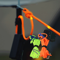 번개 타프 스트링 가드 LED 웨빙 로프 라이트 텐트 일체형 줄 끈 야광 라쳇, 형광 오렌지