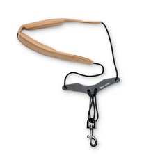 Protec 색소폰용 넥 스트랩 55.9cm(22인치) 스트레스 완화 인조 가죽 조절 가능한 컴포트 바 및 금속 회전 스냅 레드 모델 VC310MRX, Regular (22"), 코코아