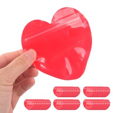 하트 미니 지퍼백 악세사리 선물 포장봉투 50장, 1세트, 레드