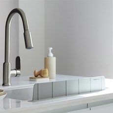 HANSSEM 올데이 실리콘 싱크대 설거지 물막이 51cm, 그레이, 1개