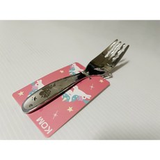 兒童匙 316兒童平底匙 兒童湯匙不銹鋼湯匙 便當匙 小台匙 小湯匙 316不銹鋼叉, (KOM兒童叉)天馬, 1個